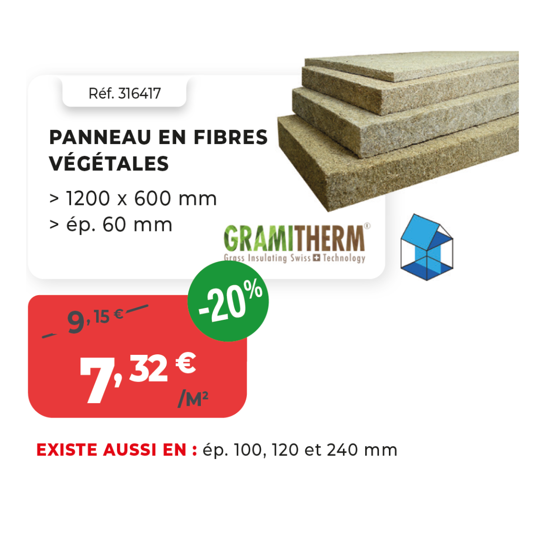 Panneau en fibres végétales