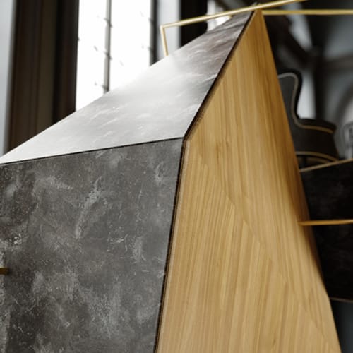 Kronospan Panneau Résine Compact Slim Line Noyau Noir - SL Noir - 4100 x 1300 x 12 mm