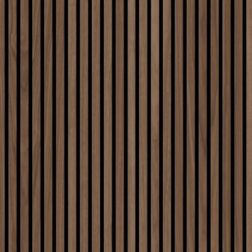 Lambris acoustique Ter Hürne SilentDesign noyer havel 1 face + 2 côtés - 21 x 520 x 2400 m